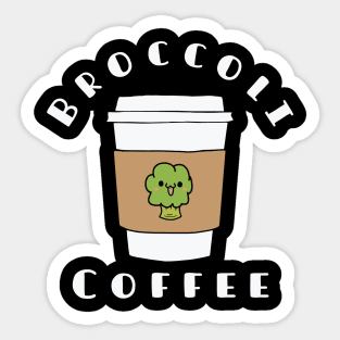 broccoli coffee Funny shirt Sticker